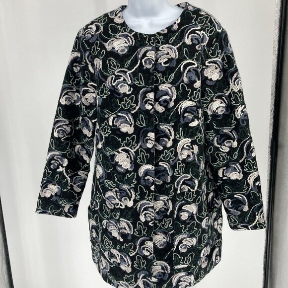 Anthropologie NWT Hutch Womens Floral Embroidered Overcoat Sz Medium Boho Office - Picture 5 of 16